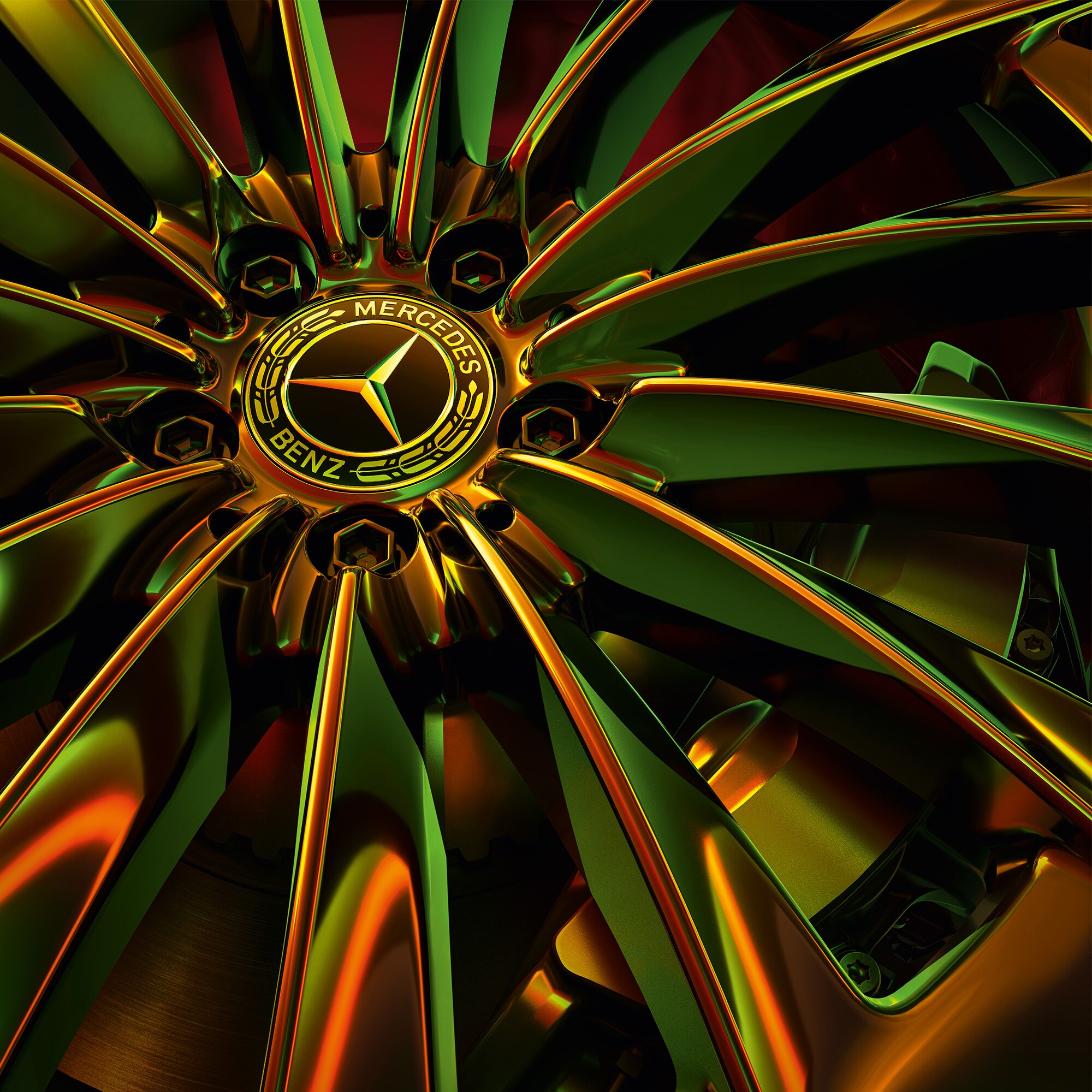 Mercedes-Benz-Felge Nahaufnahme einer Mercedes-Benz-Felge